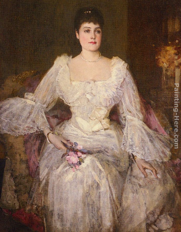 Portrait Of Lady Lyle painting - John Lavery Portrait Of Lady Lyle art painting